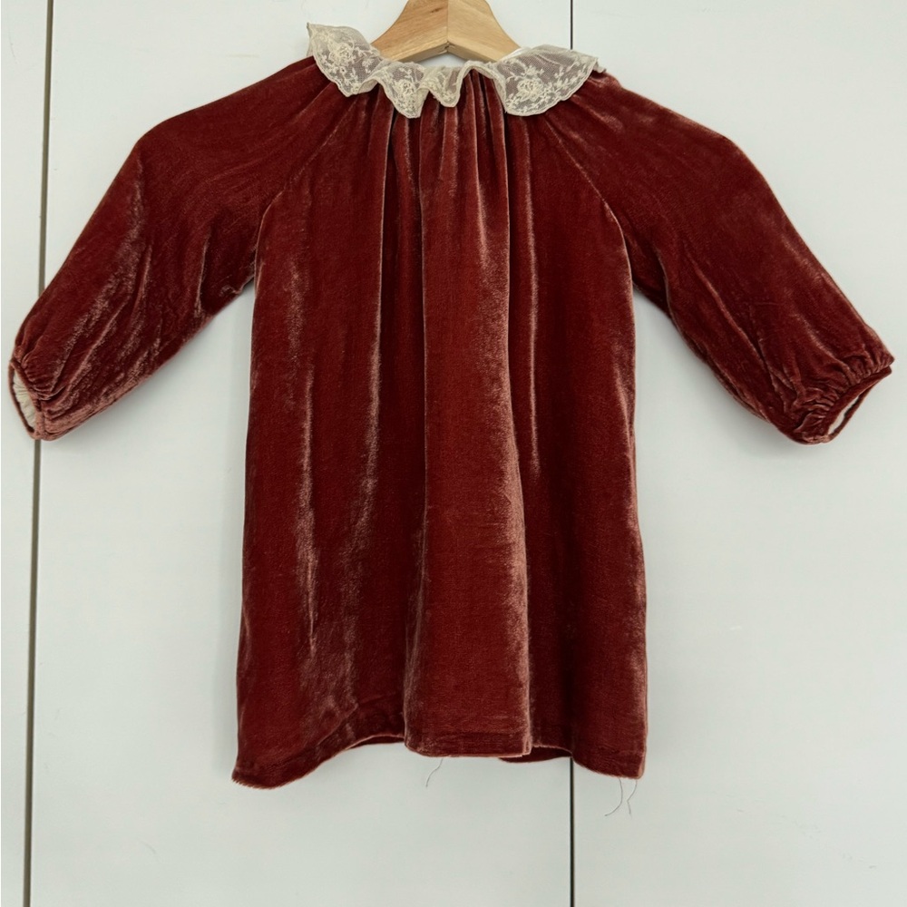 Bonpoint Cream and Brown Dress